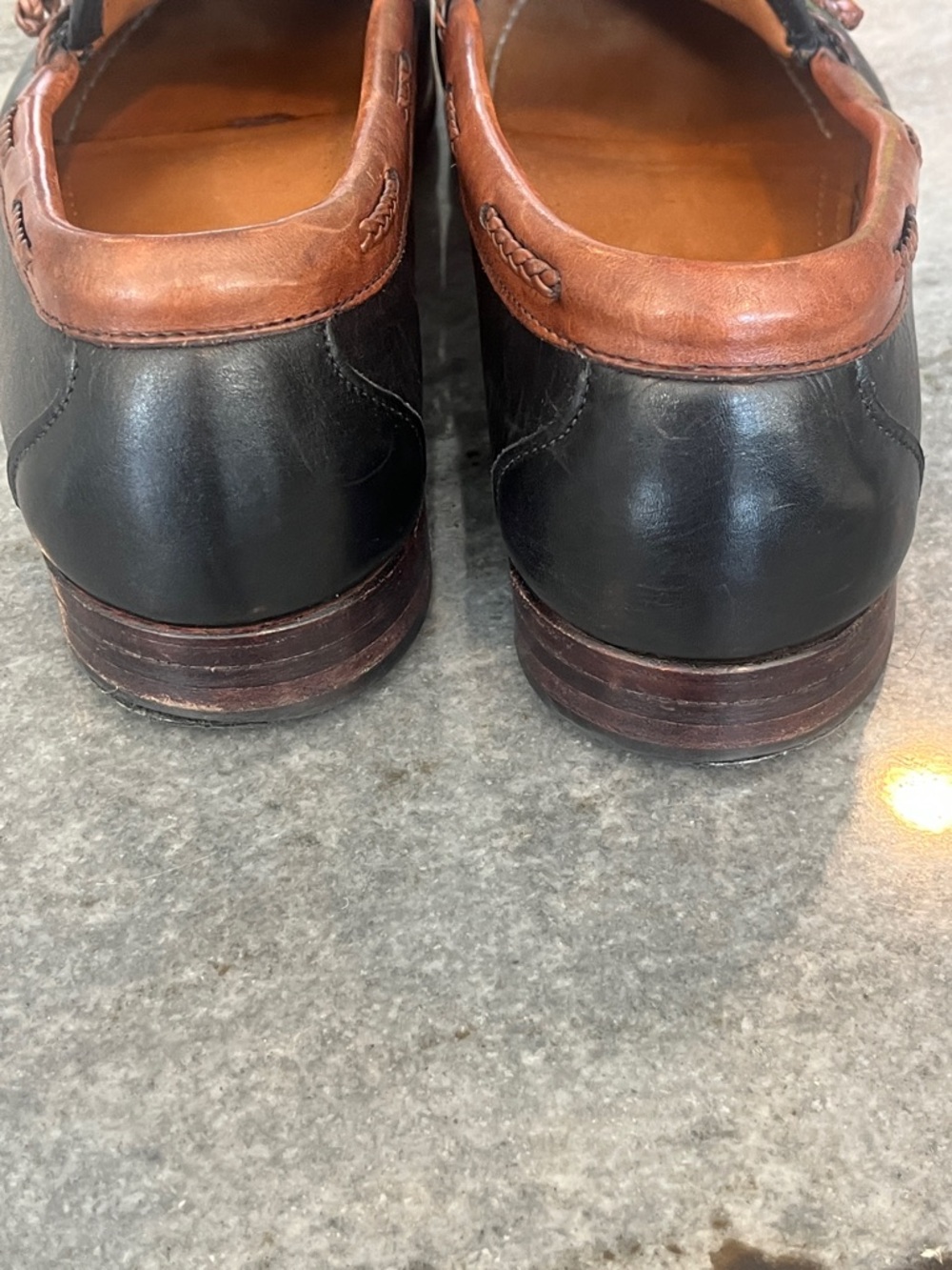 Footjoy  Men's Black and Brown Leather Moccasin Loafers size 13D - Picture 8 of 12